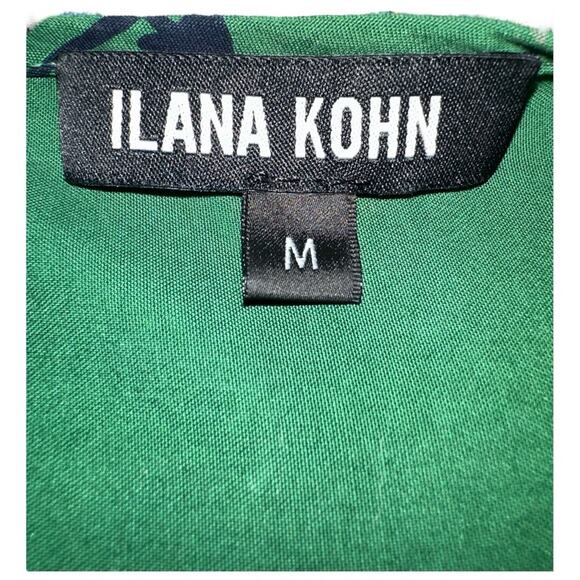 ILANA KOHN 100% Modal Retro Print Hi Low Sleeveless Shirt Dress Size M - Picture 8 of 9